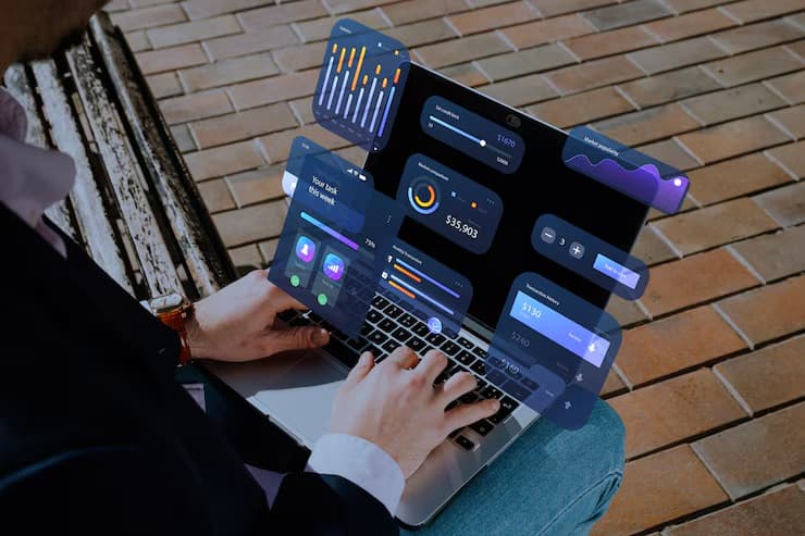 Vista visual de analitica y operacion digital sobre captacion.